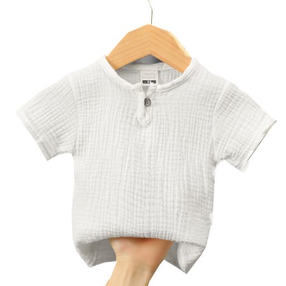 Body Toddler Solid Color Gauze T-Shirt - White - 5-7T - image 2