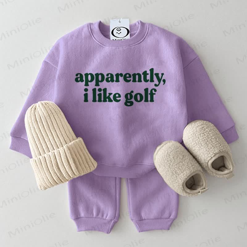 APPARENTLY I LIKE GOLF Baby 2-Piece Set - Purple - 2-3T - image 4