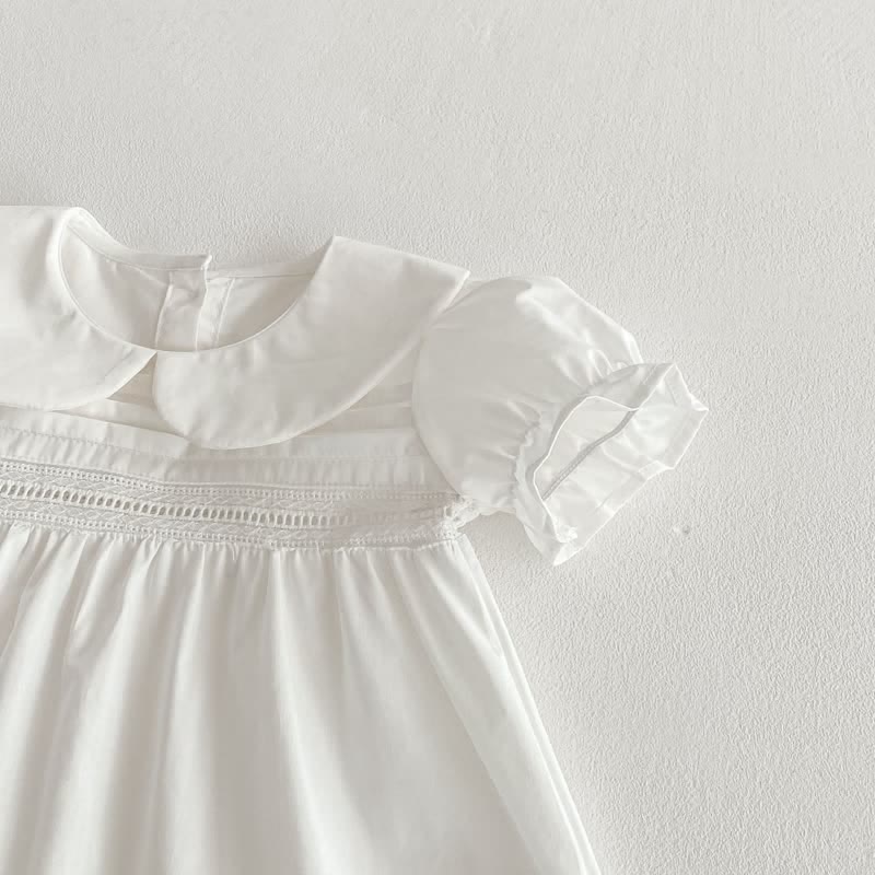 Toddler Girl Solid Color White Sweet Dress - image 14