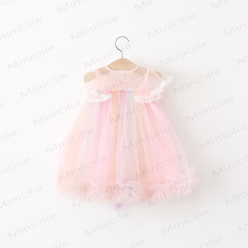 Toddler Glitter Bow Mesh Charming Dress - image 2