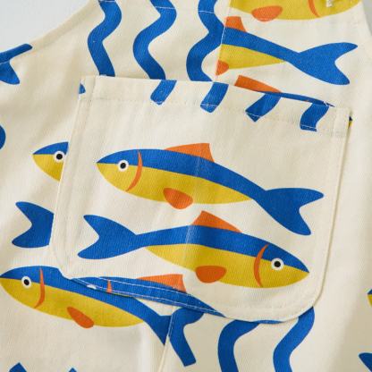 Baby Toddler Sardine Print Overalls - image 5
