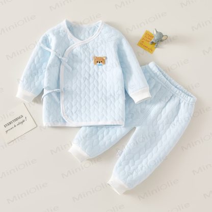 Baby 2-Piece Bear Kimono Quilted Set - Blue - 3-6M - image 11