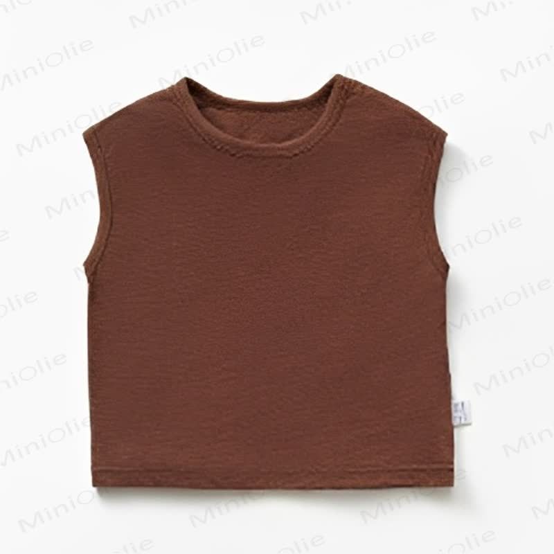 Baby Toddler Solid Color Crew Neck T-shirt - Brown - 4-5T - image 4