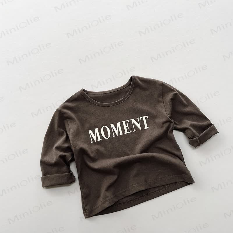 MOMENT Toddler Letter Printed T-Shirt - Coffee - 8Y - image 10