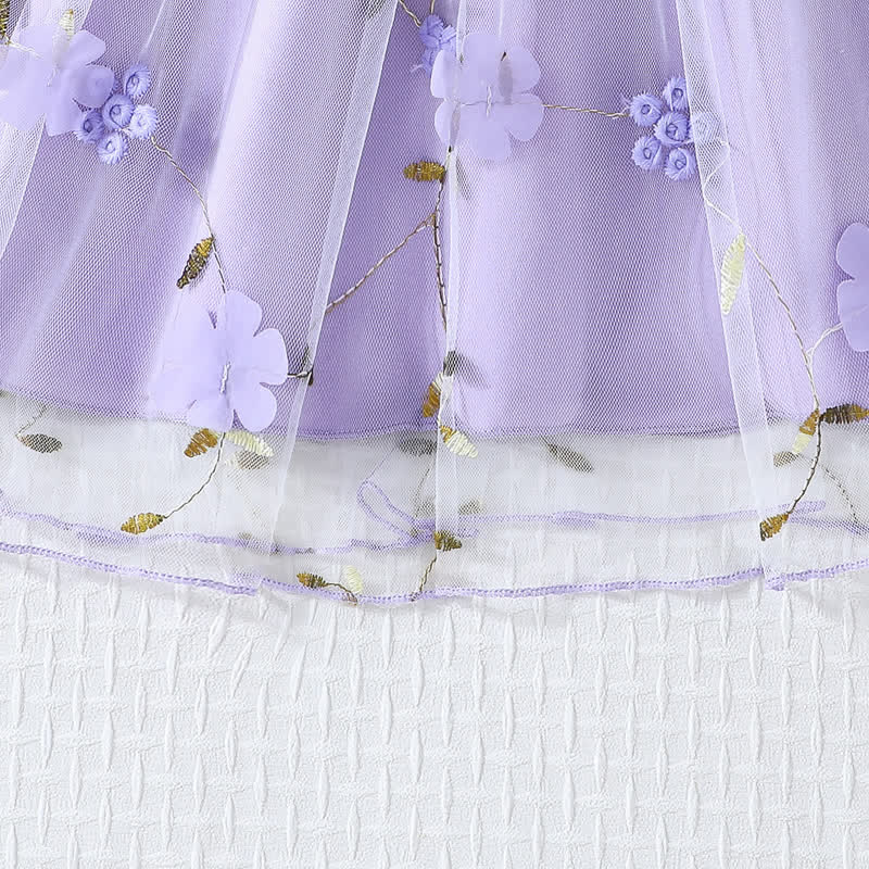 Toddler Flower Bow Tulle Charming Dress - image 15