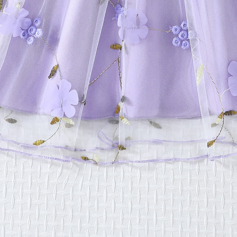 Toddler Flower Bow Tulle Charming Dress - image 15