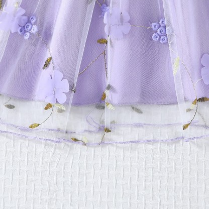 Toddler Flower Bow Tulle Charming Dress - image 15