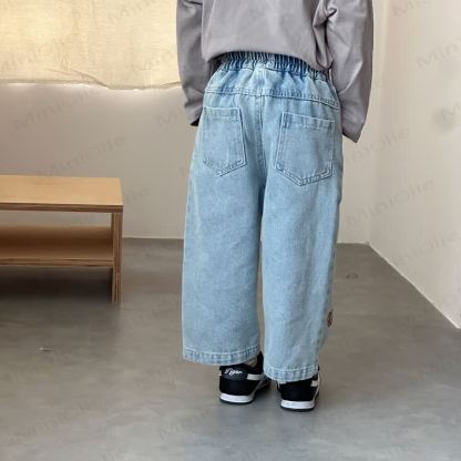 Baby Toddler Animal Plant Embroidered Denim Pants - image 7