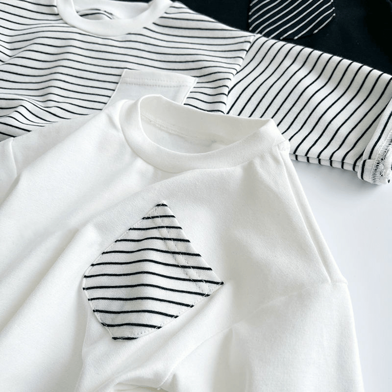 Toddler Striped Base Layer Simple T-Shirt - image 18