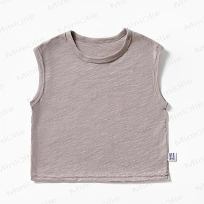 Baby Toddler Solid Color Crew Neck T-shirt - Grey - 4-5T - image 6