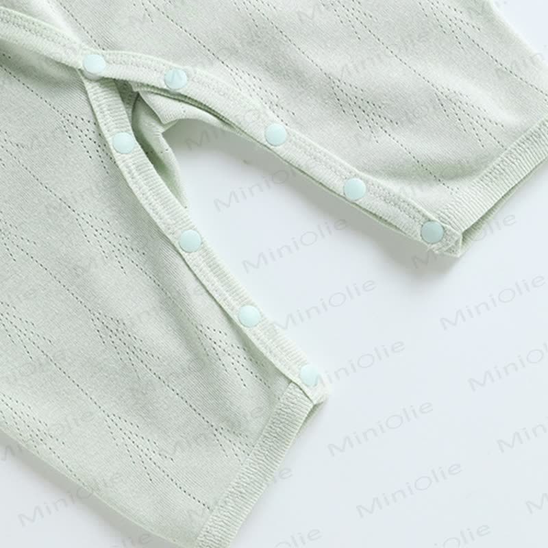  Baby Simple Solid Color Kimono Romper - image 8