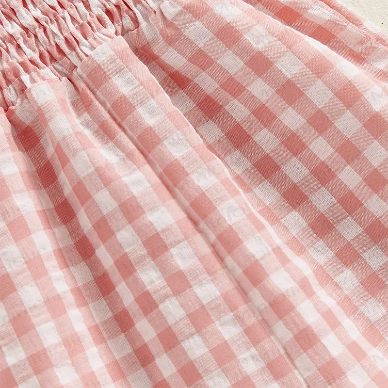 Baby Toddler Plaid Flutter Sleeves Romper - image 14