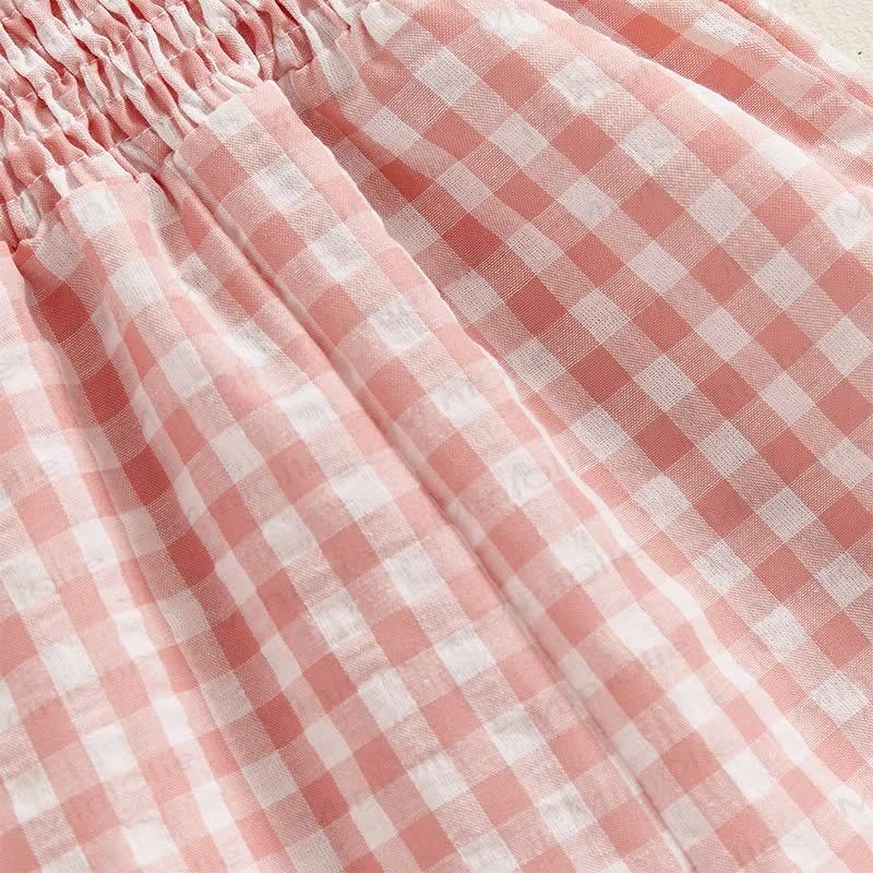 Baby Toddler Plaid Flutter Sleeves Romper - image 14