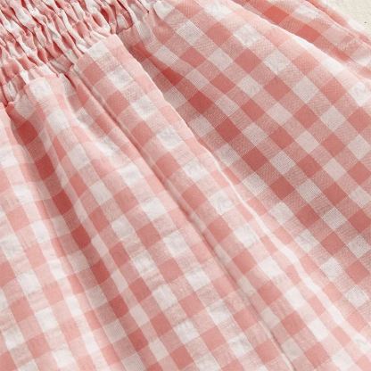 Baby Toddler Plaid Flutter Sleeves Romper - image 14