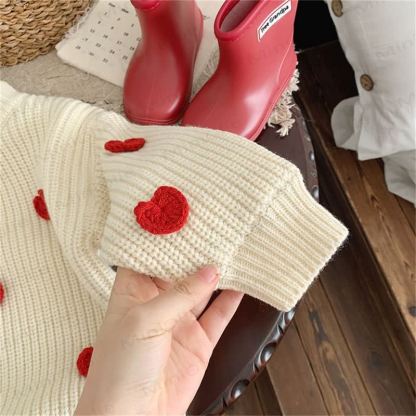 Kid Girls' Heart Knit Sweater - image 4