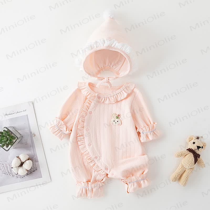 Baby Bunny Romper with Hat - Pink - 2-3T - image 6