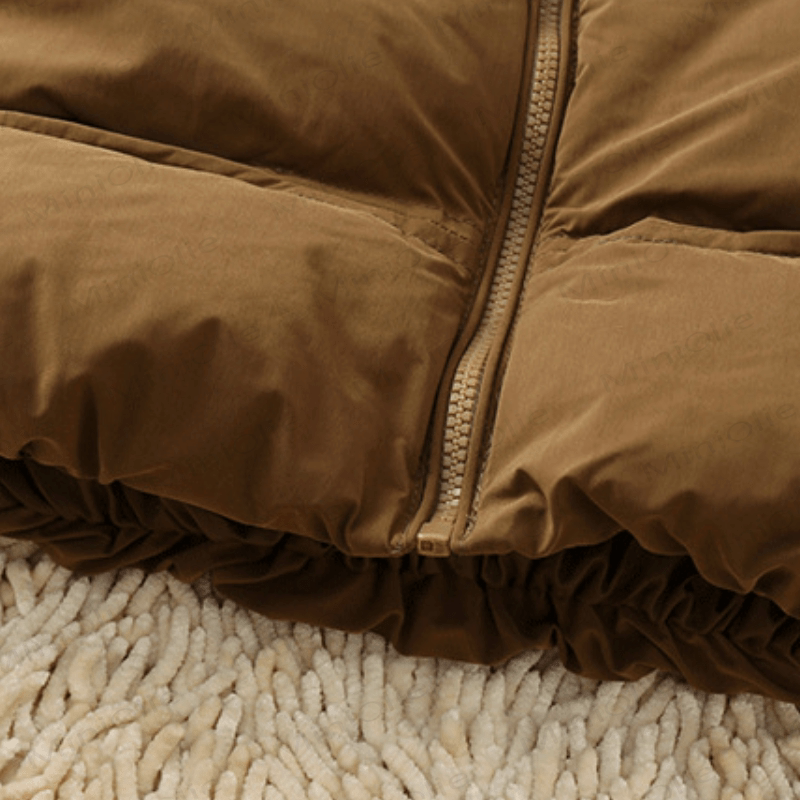 Toddler Solid Color Hooded Puffer Jacket - image 9