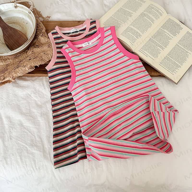 Toddler Stylish Striped Sleeveless Dress - image 8