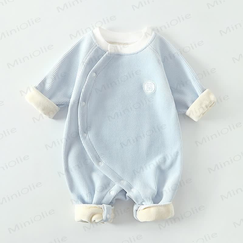 Baby Fleece Newborn Romper - Light Blue - 18-24M - image 5