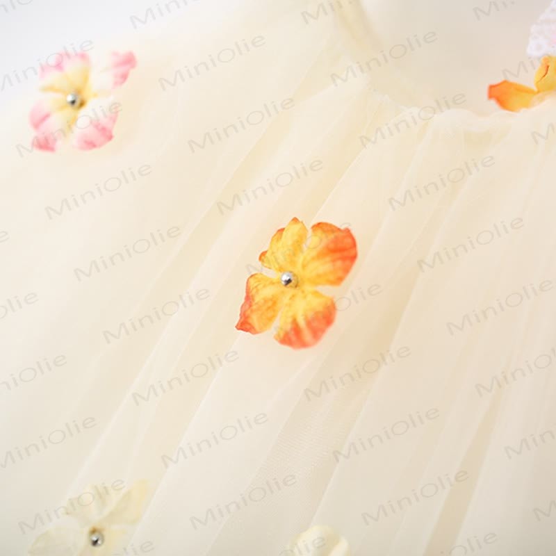 Toddler Flower Tulle Bow Suspenders Dress - image 11