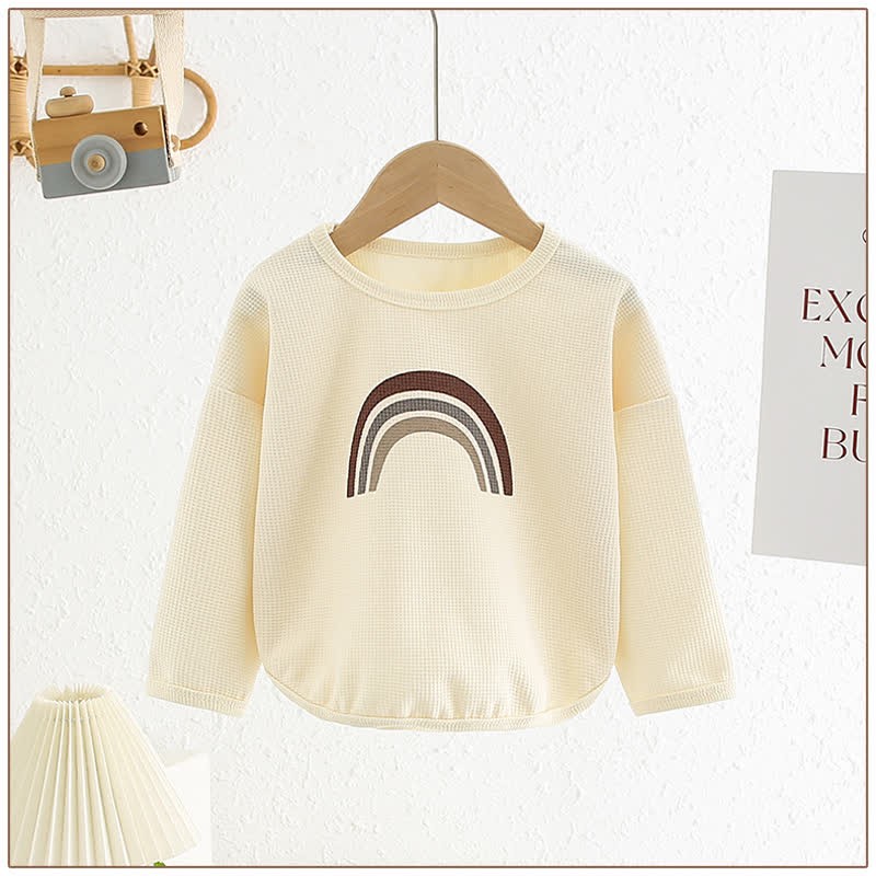 Kid Rainbow Waffle Crew Neck T-Shirt - image 3