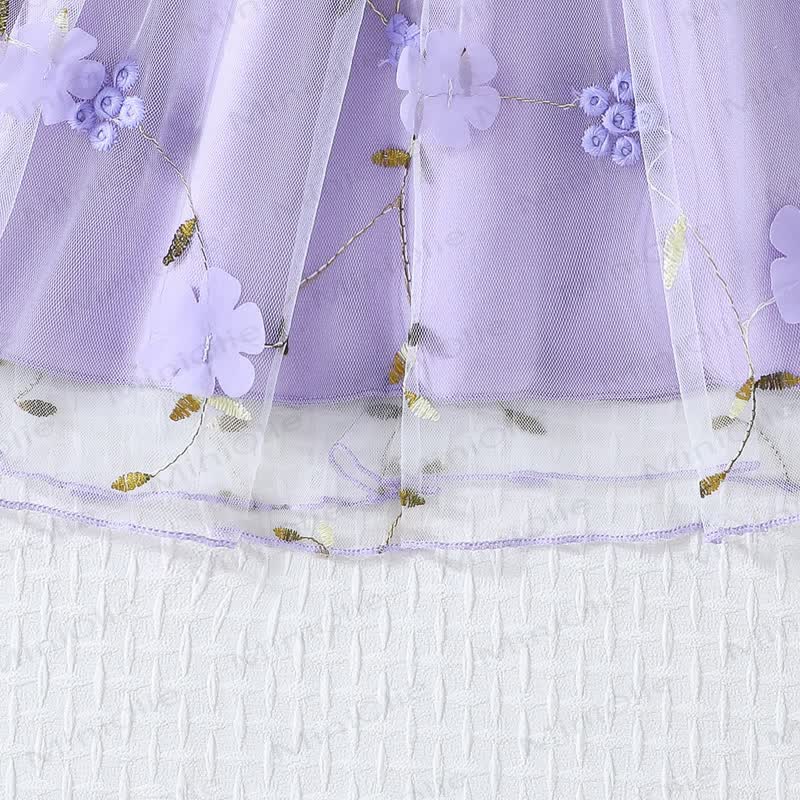 Toddler Flower Bow Tulle Charming Dress - image 15