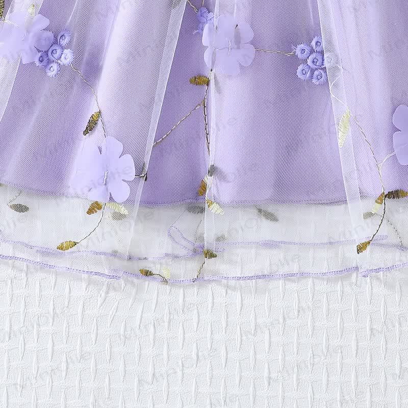 Toddler Flower Bow Tulle Charming Dress - image 15