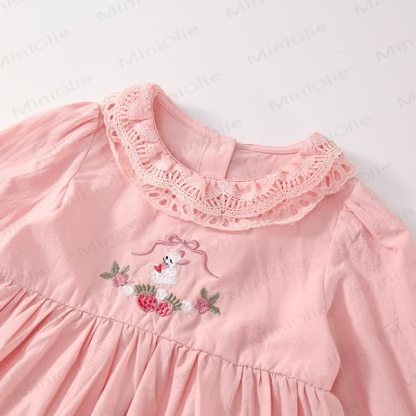 Toddler Strawberry Bow Bunny Sweet Dress - image 5