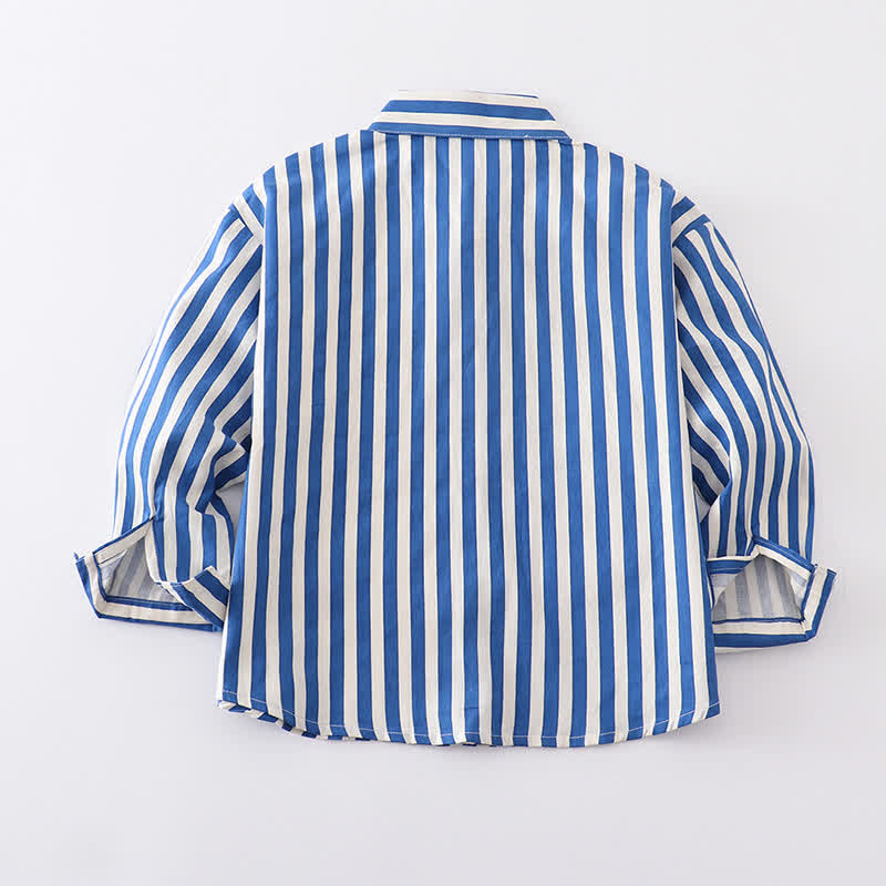 Kid Boy Vertical Striped Shirt - image 3