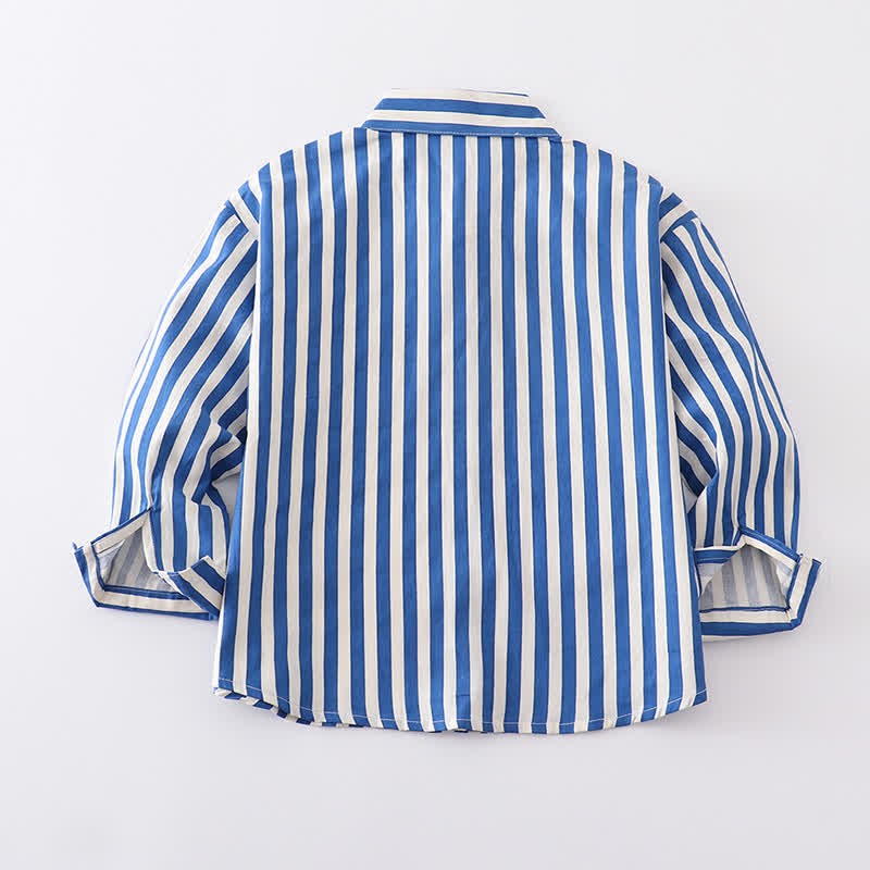 Kid Boy Vertical Striped Shirt - image 3