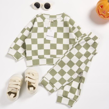 Baby Toddler Checkerboard Waffle 2-piece Set - image 11
