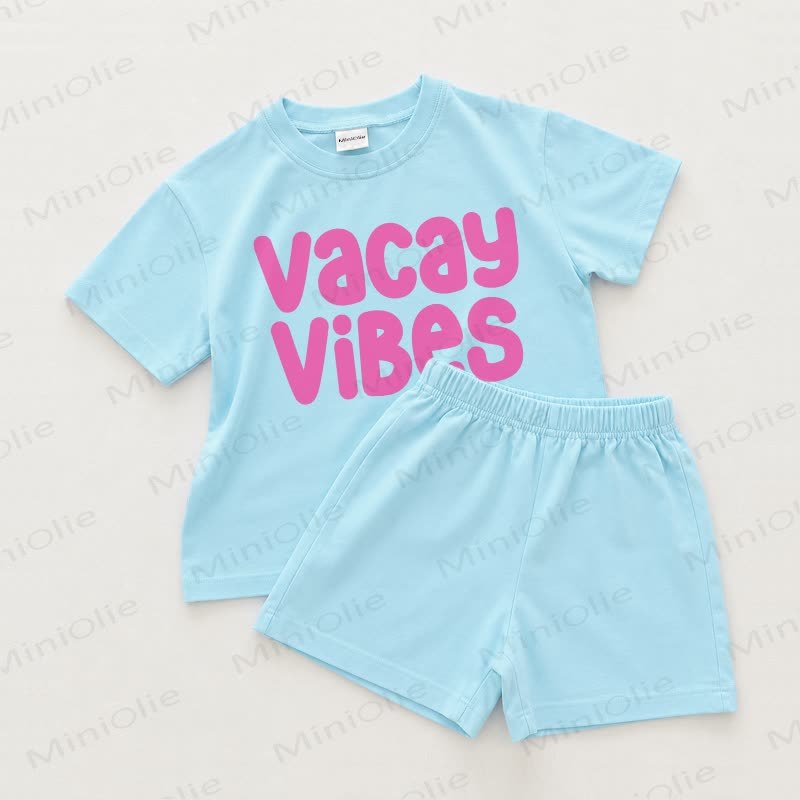 VACAY VIBES Baby Blue Short-Sleeve 2-piece Set - Blue - 18-24M - image 1