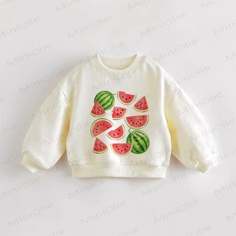 Baby Toddler Watermelon Sweatshirt - Cream - 3-5T - image 1