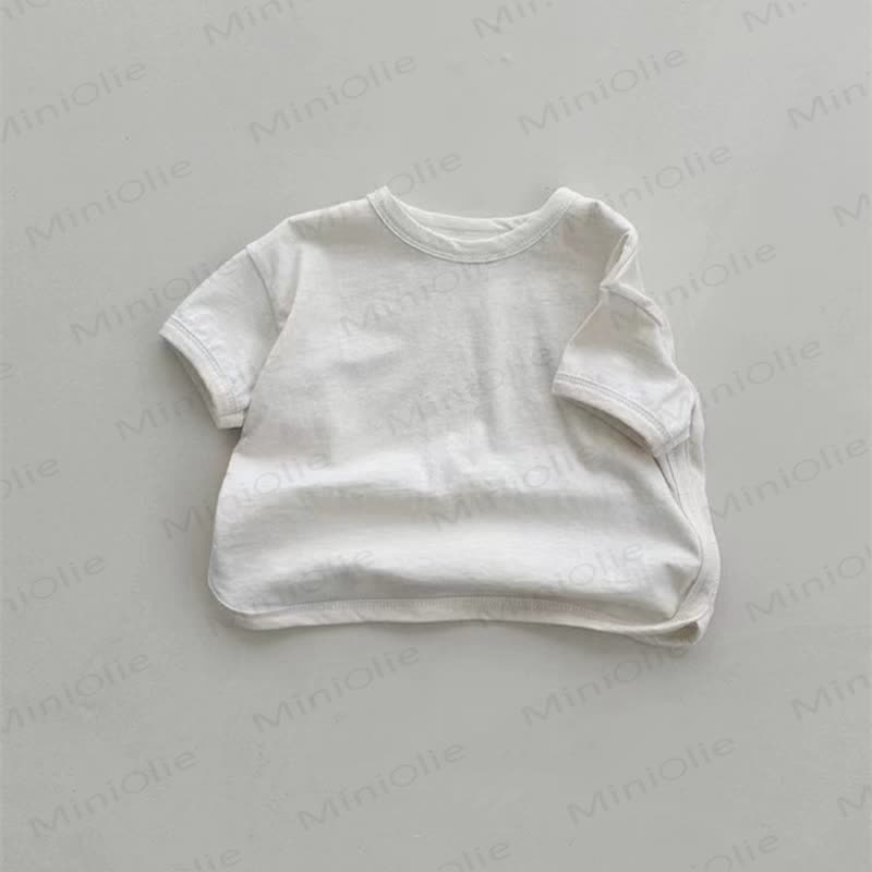 Baby Comfort Solid Color Simple T-shirt - White - 18-24M - image 8