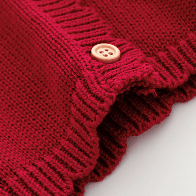 Baby Red Cardigan/Dress with headband - image 13