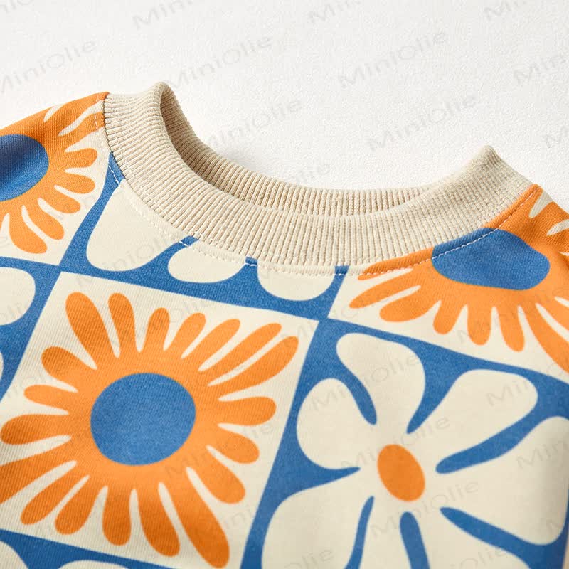 Baby Beige Plaid Floral 2-piece Set - image 5