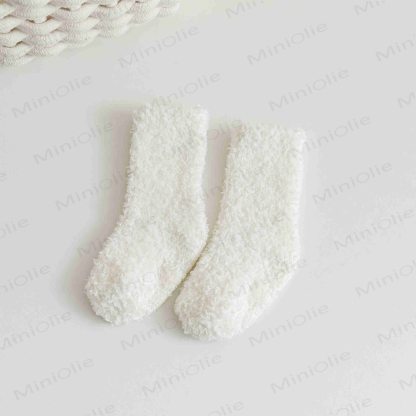 Baby Solid Color Fleece Floor Socks - White - 3-5T - image 17