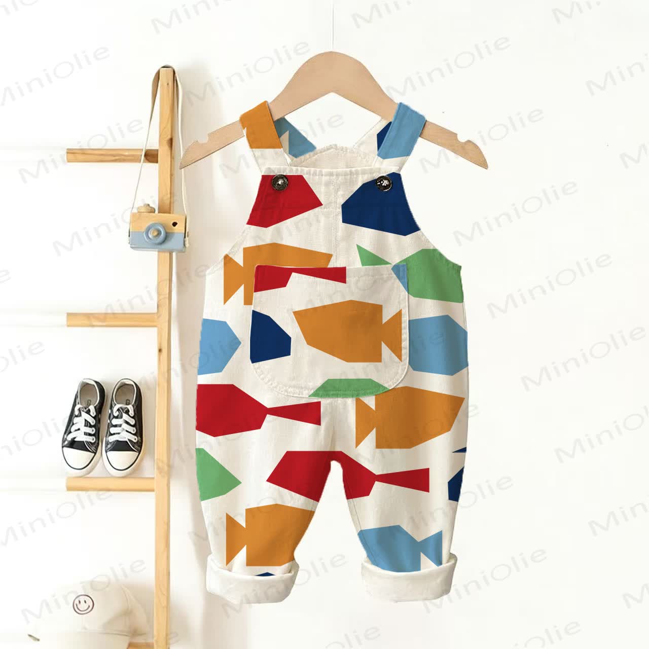 Baby Toddler Boys Fish Overalls - White - 3-5T - image 1