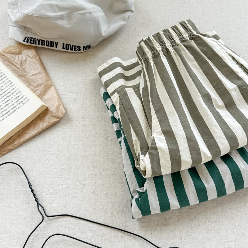 Toddler Girl Striped Simple Loose Pants - image 5