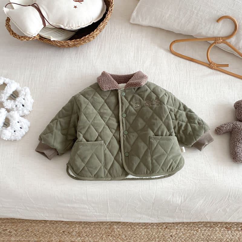 Baby Toddler Quilting Quilted Outerwear - Green - 5-7T - image 5