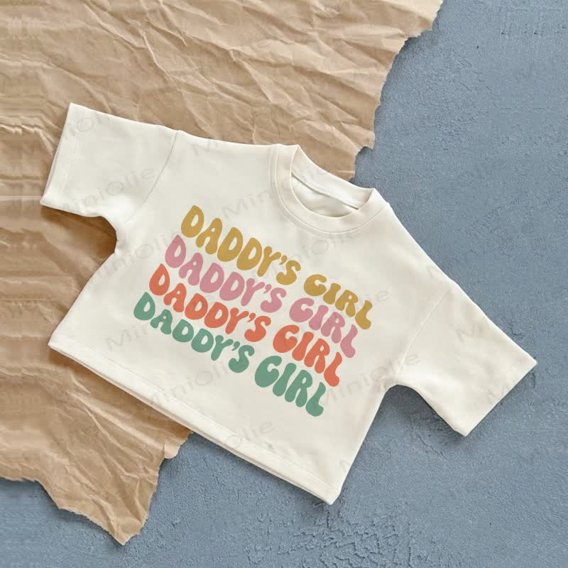 DADDY'S CIRL Baby White Casual T-Shirt - White - 2-3T - image 1