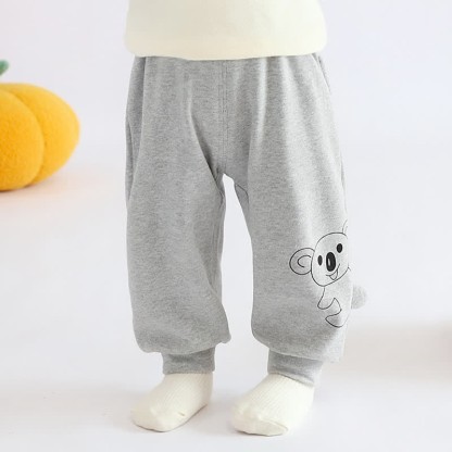 Baby Toddler Cute Animal Jogger Pants - Grey - 3-4T - image 4