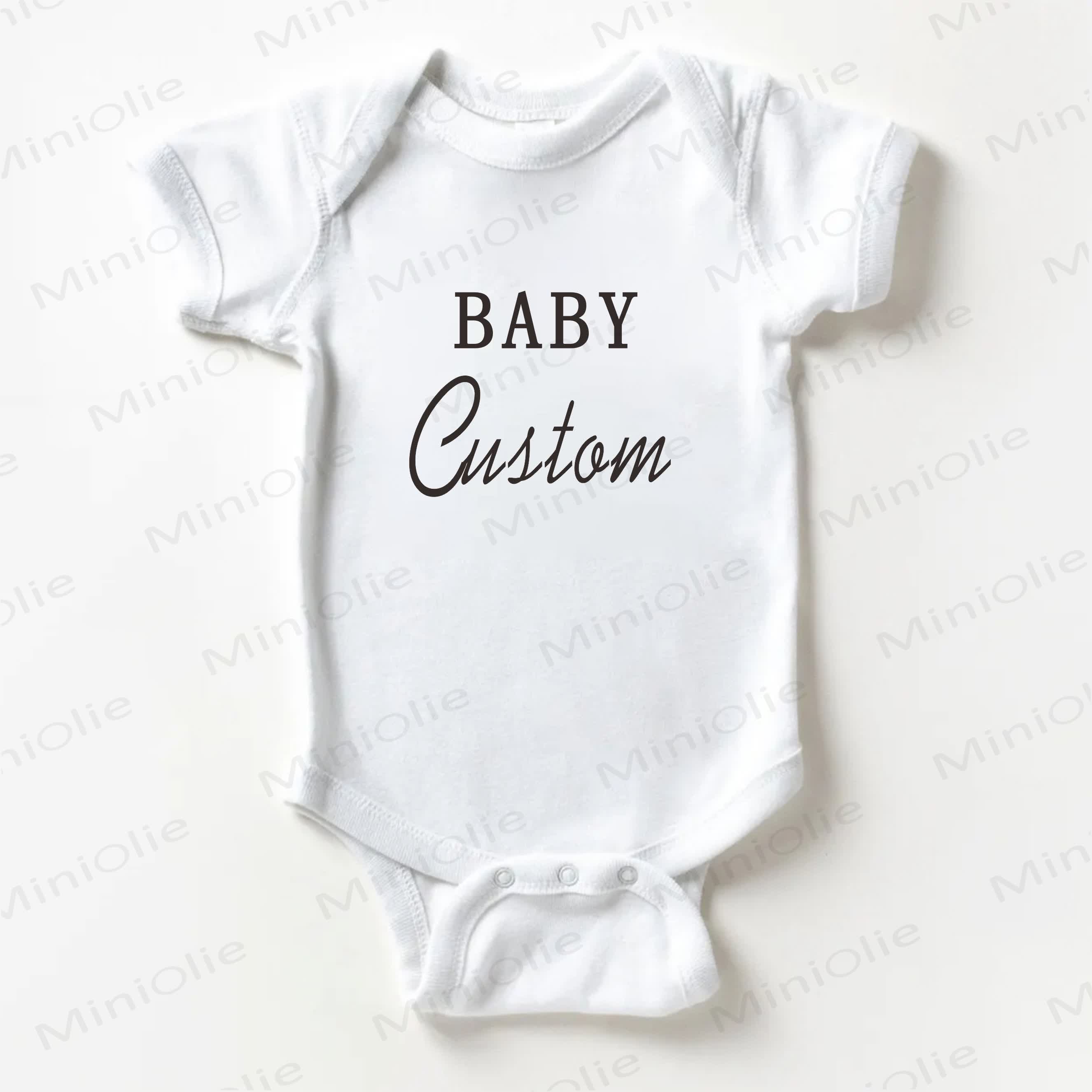 Name Customization Baby White Bodysuit - image 1