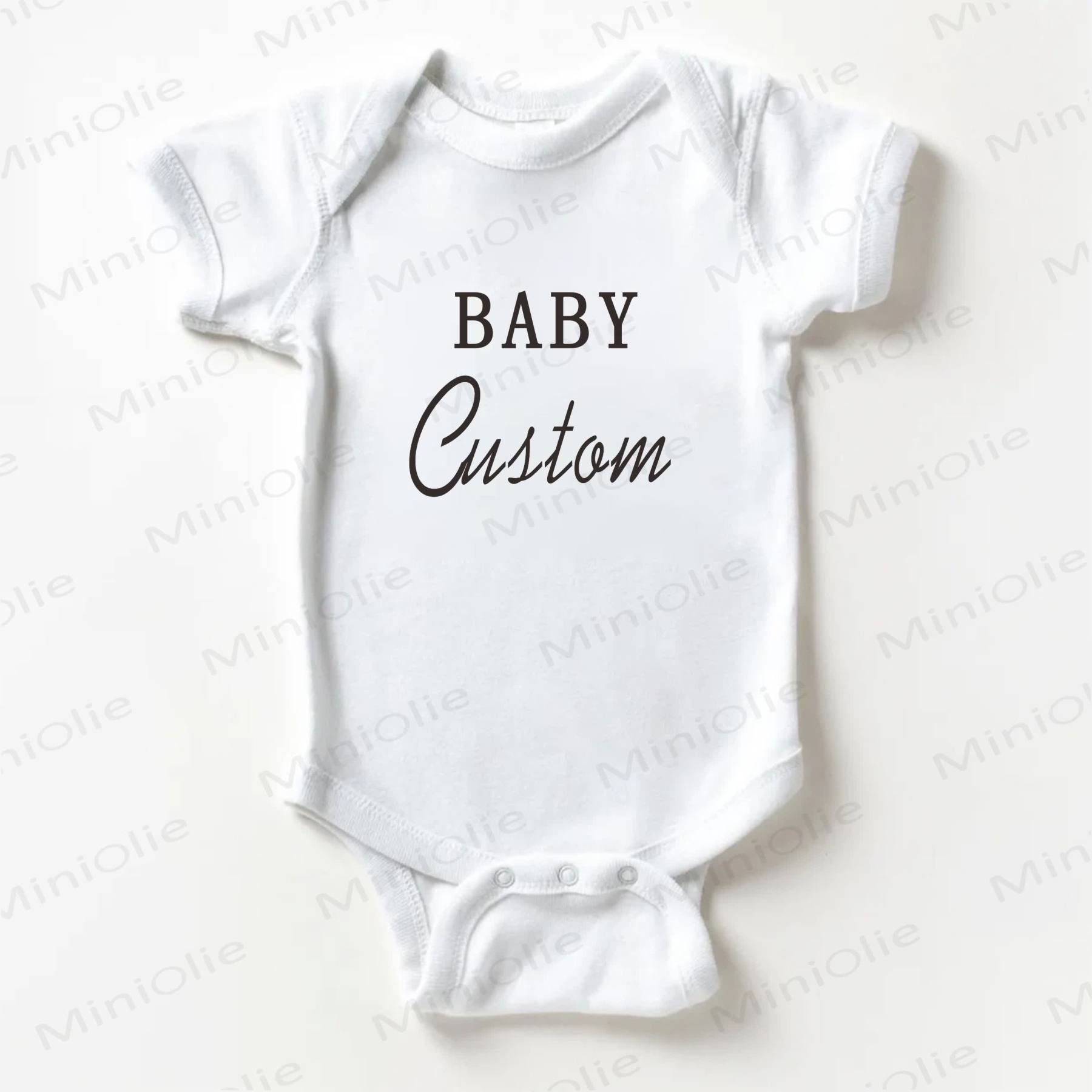 Name Customization Baby White Bodysuit - image 1