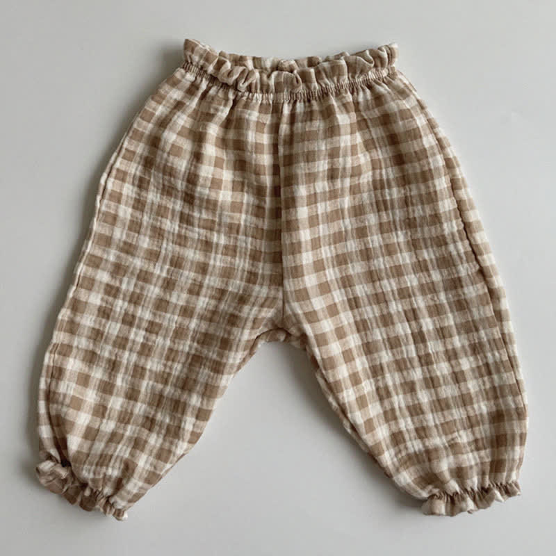 Baby Casual Linen Pants - Plaid - 2-3T - image 3