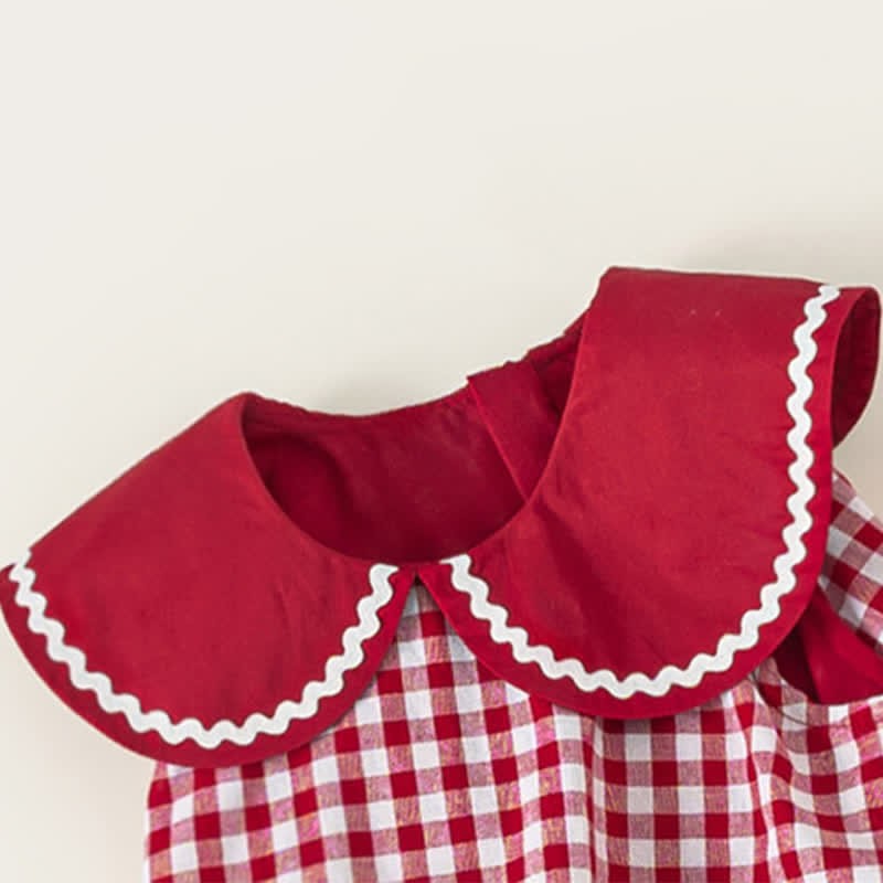 Toddler Apple Red Plaid Sleeveless Dress - image 5