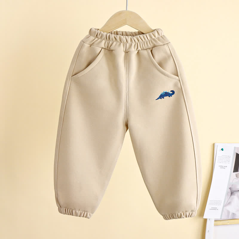 Toddler Boy Blue Dinosaur Sweatpants - Apricot - 10Y - image 3