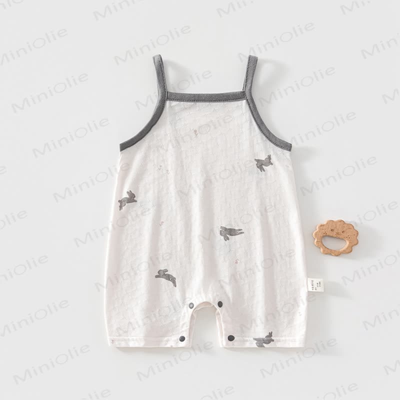 Baby Summer Tree/Animal Romper - Grey Rabbit - 18-24M - image 4