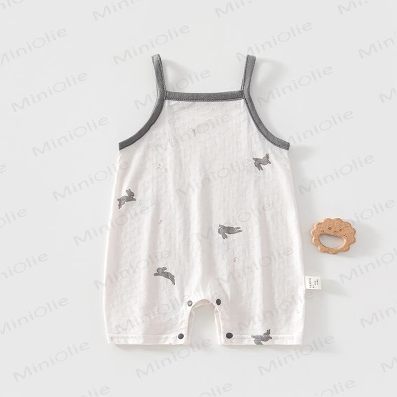 Baby Summer Tree/Animal Romper - Grey Rabbit - 18-24M - image 4
