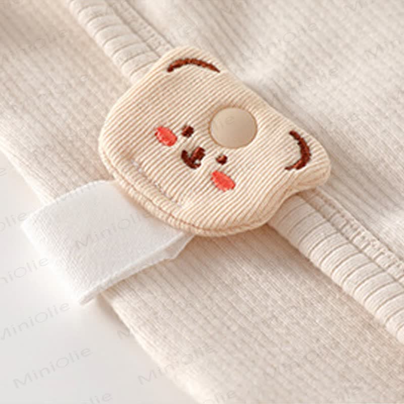 Baby Bear Button Kimono Cotton Bodysuit - image 5